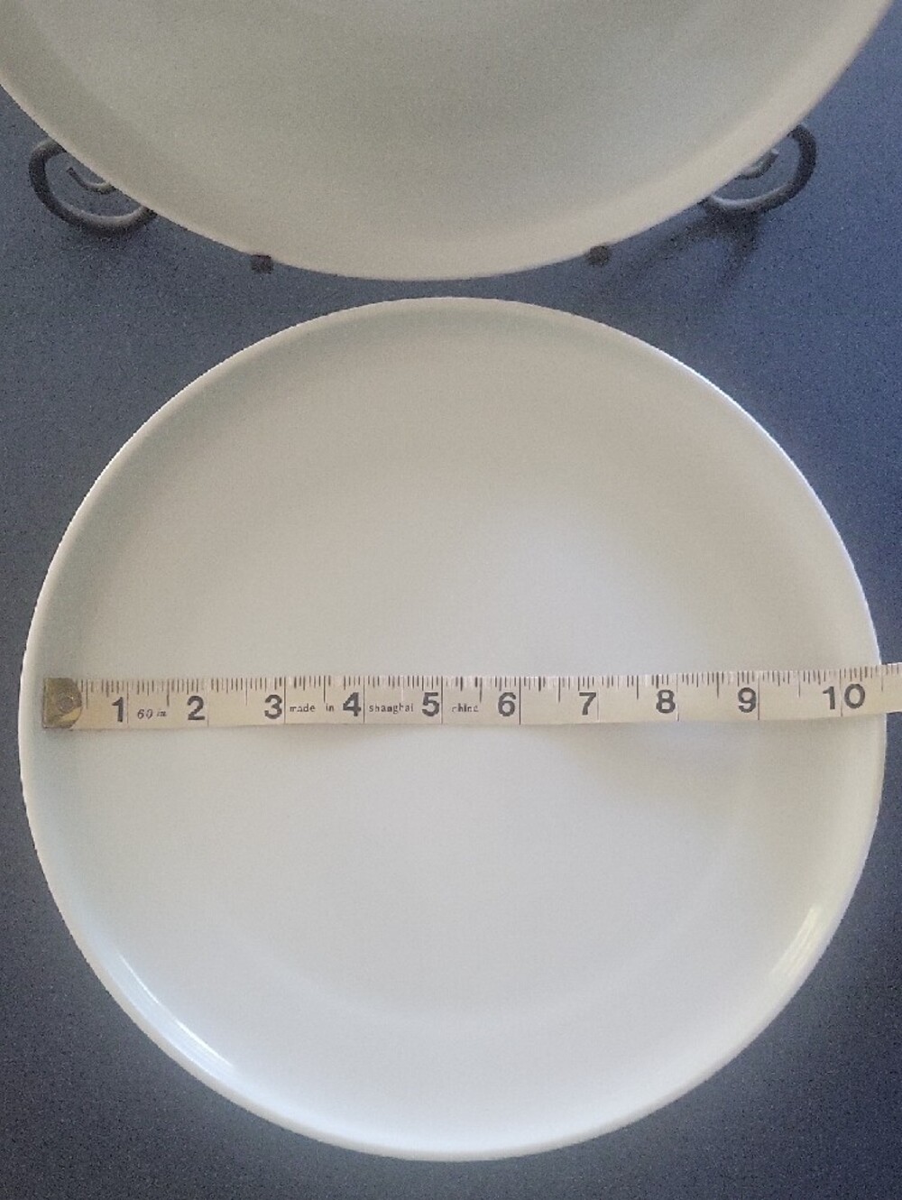 Crate & Barrel Plain White Ceramic Dinner Plate - Set of 4 - Picture 4 of 5